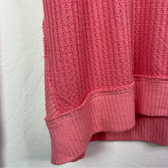 Free People Santa Clara Thermal Slouchy Top in Prairie Rose Size Large, OB967840 - Picture 8 of 16
